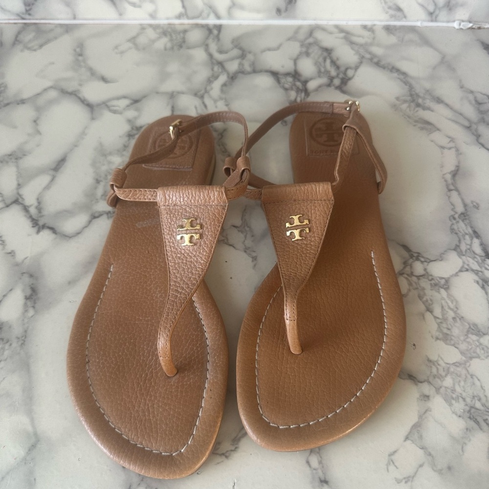 Tory Burch Tan Leather Sandals